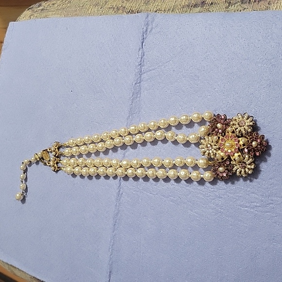 Miriam Haskell Necklace With Brooch - Picture 11 of 15